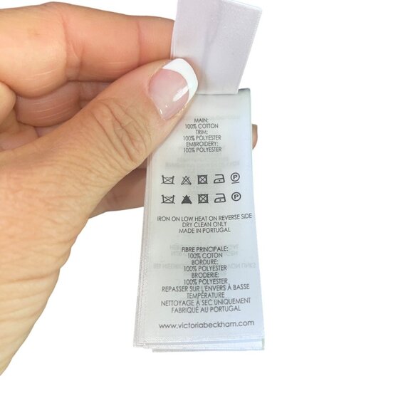 Victoria Beckham Womens Tee Shirt Size Small Black Scribble Swan Embroidered - Picture 6 of 9